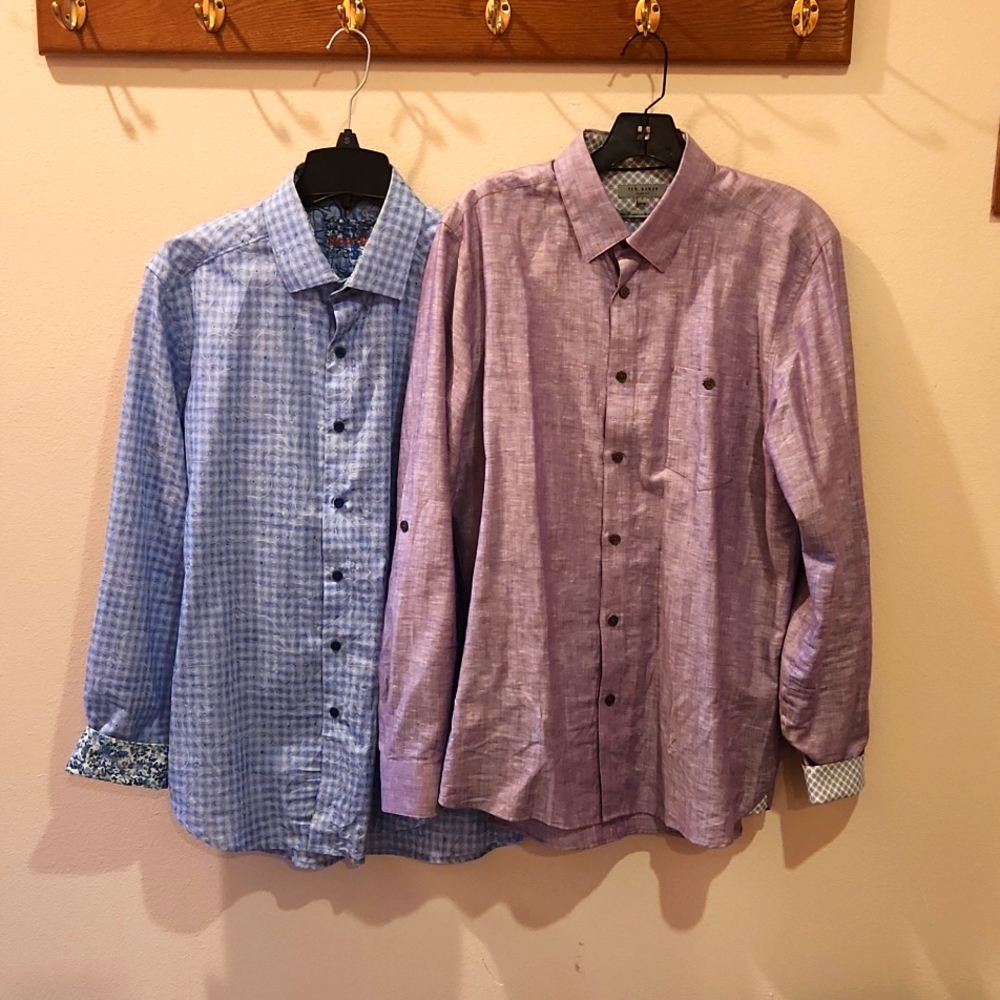 (2) Men's Dress Shirts size L